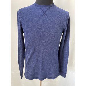 Old Navy Men's Blue Thermal Textured Long Sleeve Shirt/Tee